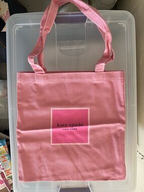 Kate Spade Pink Canvas Logo Tote